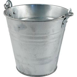Sorex Bloempot - zinken emmer - zilverkleurig - 10 liter - Plantenpotten