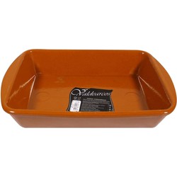 Concorde Tapas ovenschaal/serveerschaal - rechthoek - terracotta - 2.5 liter - 26 x 19 x 5.5 cm - Snack en tapasschalen