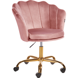 MONTICELLO - Bureaustoel - Roze - Fluweel