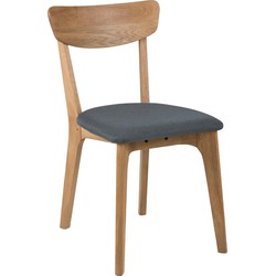 Eetkamerstoel - Donkergrijs - Zithoogte 47,5cm - Ylven - Set van 2