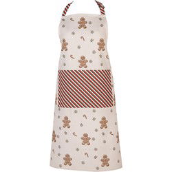 Clayre & Eef Keukenschort Beige Katoen Gingerbread man