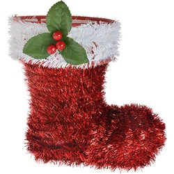 Clayre & Eef Kerstdecoratie Laars 26 cm Rood Kunststof