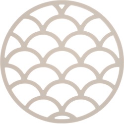 Krumble Siliconen pannenonderzetter rond met schubben patroon - Beige