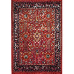 Safavieh Vintage Hamadan Indoor Woven Area Rug, Persian Collection, VTH220, in Orange & Navy, 201 X 274 cm