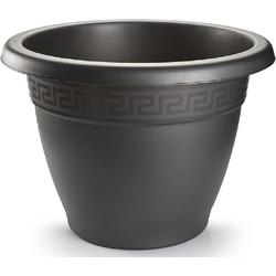 Plasticforte Plantenpot - antraciet - kunststof - rond - D25 cm - Plantenpotten