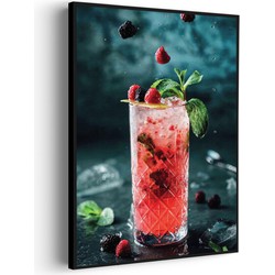 Muurwerken Akoestisch Schilderij - Cocktail Bar 04 - Geluidsdempend Wandpaneel - Wanddecoratie - Geluidsisolatie - PRO (AW 0.90) XXL (107X150)