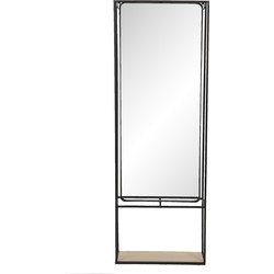 Clayre & Eef Spiegel  40x115 cm Zwart Ijzer Rechthoek Grote Spiegel