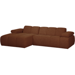 WOOOD Mojo Chaise Longue Bank Links - Bouclé - Roest Bruin Melange