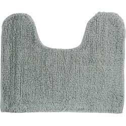 MSV WC/Badkamerkleed/badmat voor op de vloer - grijs - 45 x 35 cm - Badmatjes