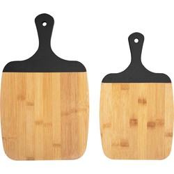 Snijplank set Gourmet - Zwart - 23x38 cm