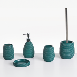 QUILCA - Badkameraccessoireset - Groenblauw - Polyresin
