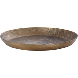 PTMD Plateau Jowad - 32x32x3 cm - Aluminium - Goud