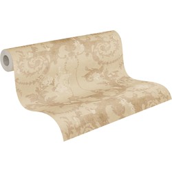 A.S. Création behang barokprint beige en goud - 53 cm x 10,05 m - AS-376483