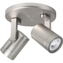 Highlight - Halo Spot - Plafondlamp - GU10 - 17 x 17  x 11,5cm - Nikkel