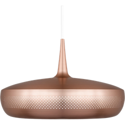 Clava Dine hanglamp brushed copper - met koordset wit - Ø 43 cm