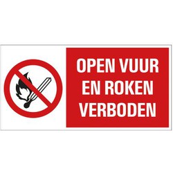 Pick picto open vuur en roken verboden