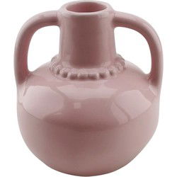 Vase - Pearl Neck - Stoneware- Light Pink- 11x10x12cm