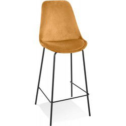 Halfhoge snackkruk SPARK 49x45x105 cm Mosterd