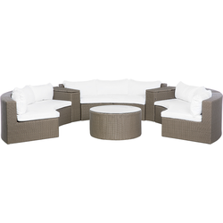 Beliani SEVERO - Loungeset-Bruin-PE rotan