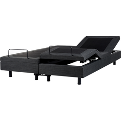 Beliani DUKE - Tweepersoonsbed-Grijs-Polyester