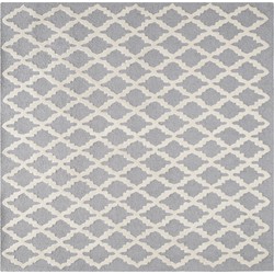 Safavieh Modern Indoor Hand Tufted Area Rug, Cambridge Collection, CAM137, in Silver & Ivory, 183 X 183 cm