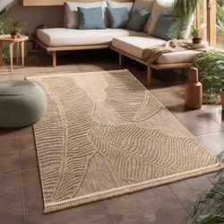 Binnen en Buitenkleed - Vloerkleed Colinna - Beige - 160x220 cm