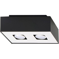 Plafondlamp minimalistisch mono zwart wit