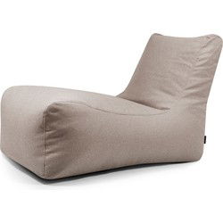 Nordura Lounge: loungekussen/ zitzak cacao 130 cm - met vulling - binnen & buiten