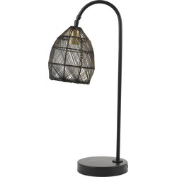 Light & Living - Tafellamp MEYA  - 23x18x60cm - Zwart
