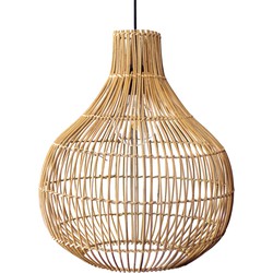 Groenovatie Rotan / Rieten Hanglamp, Handgemaakt, Naturel, ⌀43 cm