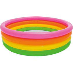 Intex 56441NP Wet Set Collection Sunset Glow Opblaaszwembad 168x46 cm Roze/Oranje/Geel/Groen