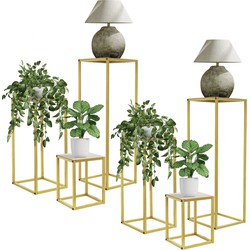 Bloemenstandaard Set van 3 Goud Metaal ML-Design