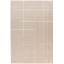 Claire vloerkleed - Japandi Stijl Geblokt En Gestreept Modern - Beige - 160 X 230 CM