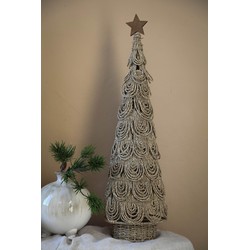 PTMD Kunstkerstboom Kaidi - 15x15x55 cm - Zeegras - Naturel