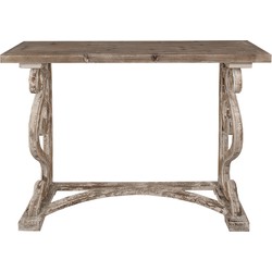 Clayre & Eef Sidetable  125x39x92 cm Bruin Hout Wandtafel