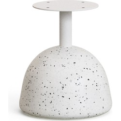 Kave Home - Saura Buitentafelvoet van wit terrazzo en staal met witte afwerking Ø 28 x 32 cm