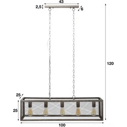 Hanglamp Rechthoek Raster