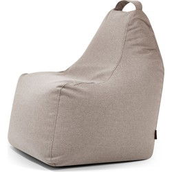 Nodura Play gaming: loungekussen/ zitzak stoel cacao 80 cm - met vulling