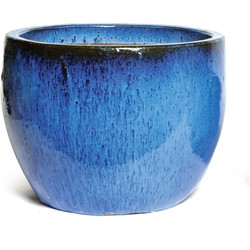 Bloembak Pot egg d50 cm h40 cm blauw Mcollections - MCollections