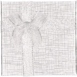 Sieradendoosje met strik - zilver - 9 x 9 cm - cadeau doosjes - Sieradendozen