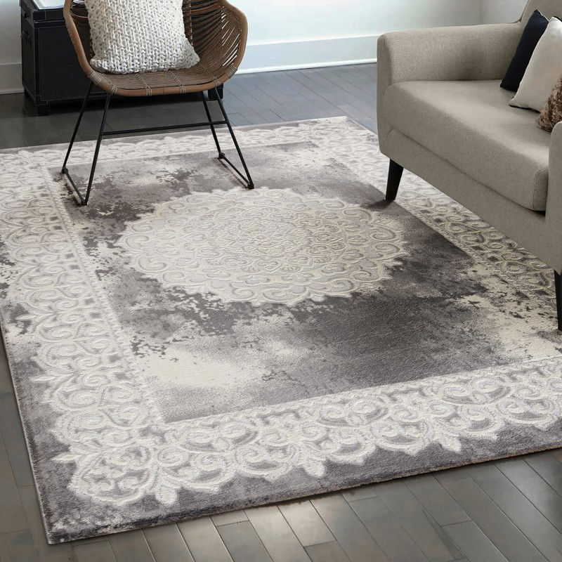 Harmony Vloerkleed - Rechthoekig - Klassieke Orient Look - Grijs- 160x220CM - 