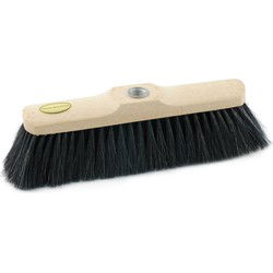 Bezemkop - voor binnen - 30 cm - blank gewaxt - paardenhaar - zacht - Bezem