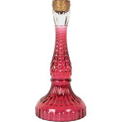 Clayre & Eef Kandelaar Roze Glas