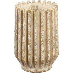 PTMD Bloempot Zariya - 20x20x30 cm - Cement - Creme