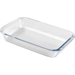 Chef Traiteur Ovenschaal van borosilicaat glas - rechthoek - 1.6 Liter - 30 x 18 x 5 cm - Ovenschalen