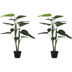 Mica Decorations Philodendron Kunstplant - H100xØ70 cm - Set van 2