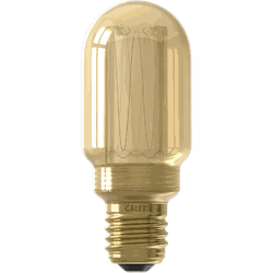 LED Glassfiber buis Lamp T45 220-240V 3,5W 120lm E27 goud 1800K, dimbaar