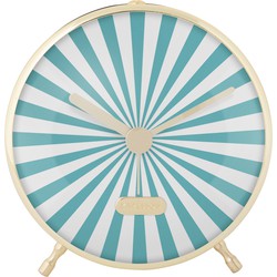 Karlsson - Wekker Candy Swirl - Turquoise blue & white