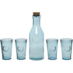 Giftbox met sap/limonade/water karaf en 4x luxe drink glazen - Karaffen