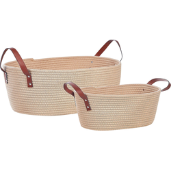 Beliani GISSAR - Mand-Beige-Katoen